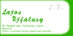 lajos ujfalusy business card